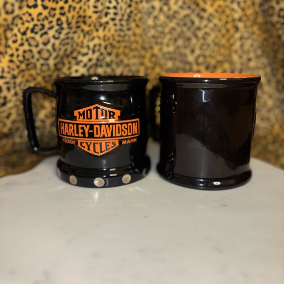 Harley-Davidson Black and Orange Mug Duo HIS & HERS - Picture 5 of 5